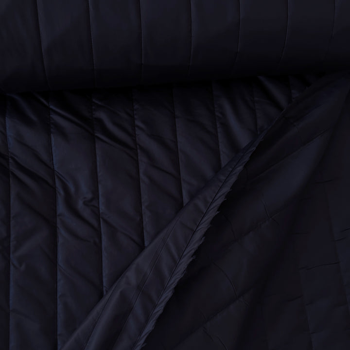 Doudoune double face bleu marine bande vertical