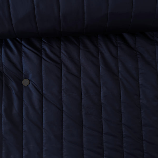 Doudoune double face bleu marine bande vertical