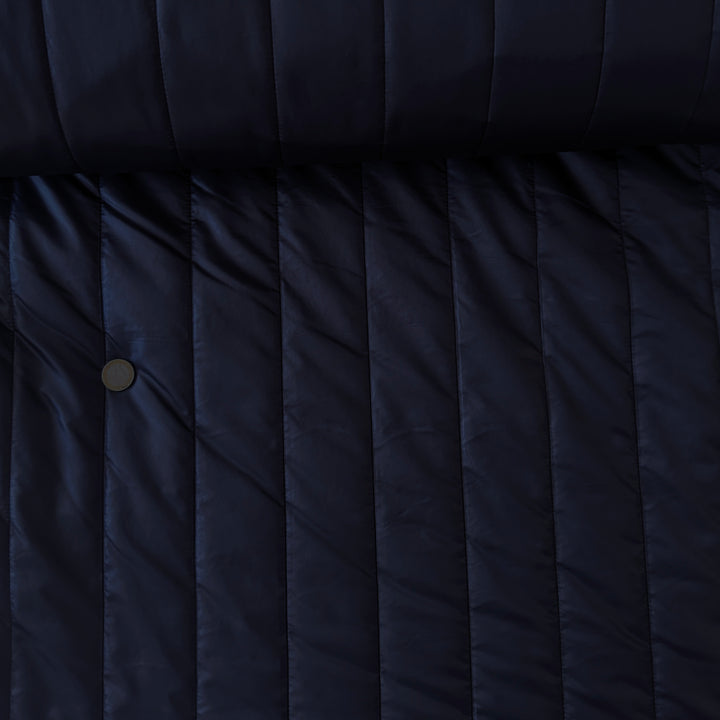 Doudoune double face bleu marine bande vertical