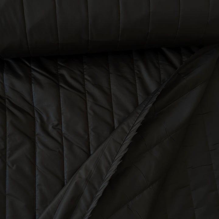 Doudoune double face noir bande vertical