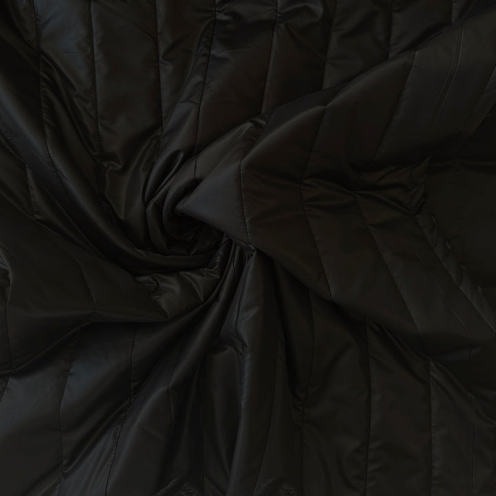 Doudoune double face noir bande vertical