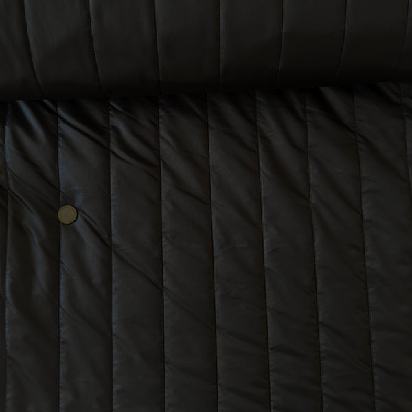 Doudoune double face noir bande vertical