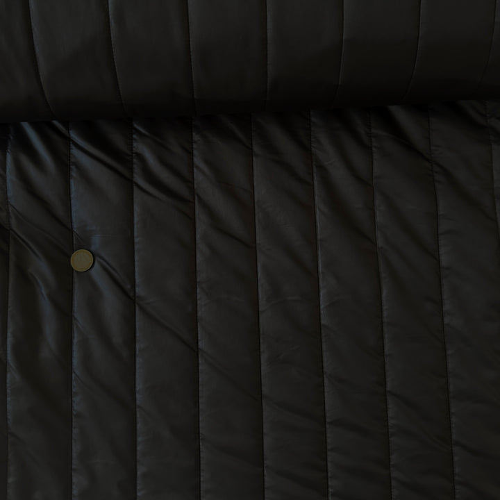 Doudoune double face noir bande vertical