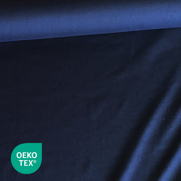 Toile coton bleu marine