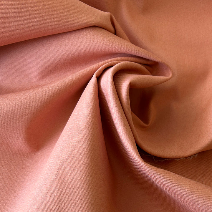 Coton sergé stretch Corail