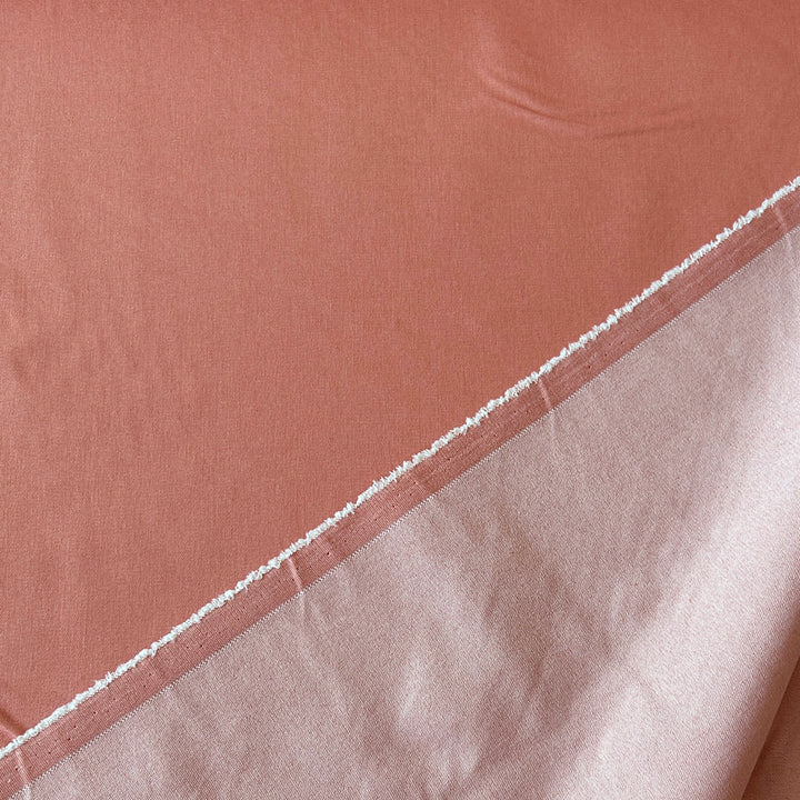 Coton sergé stretch Corail