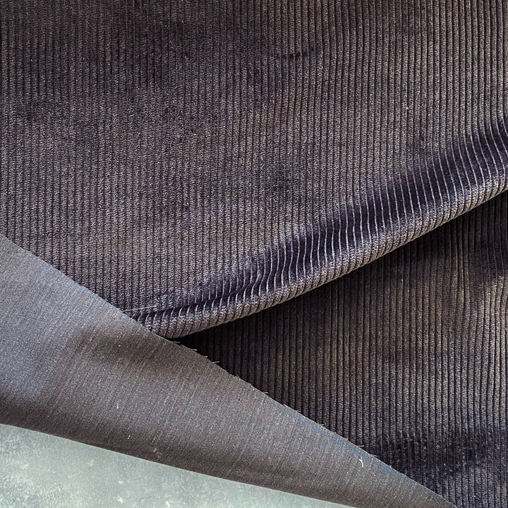 Velours grosse côte marron 100 % coton