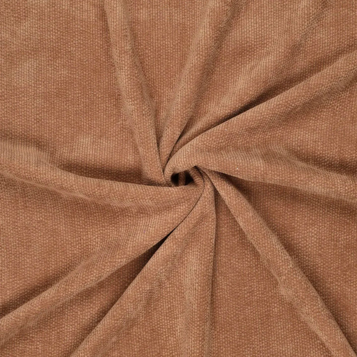 Velours Double face fines côtes et poils Café au lait