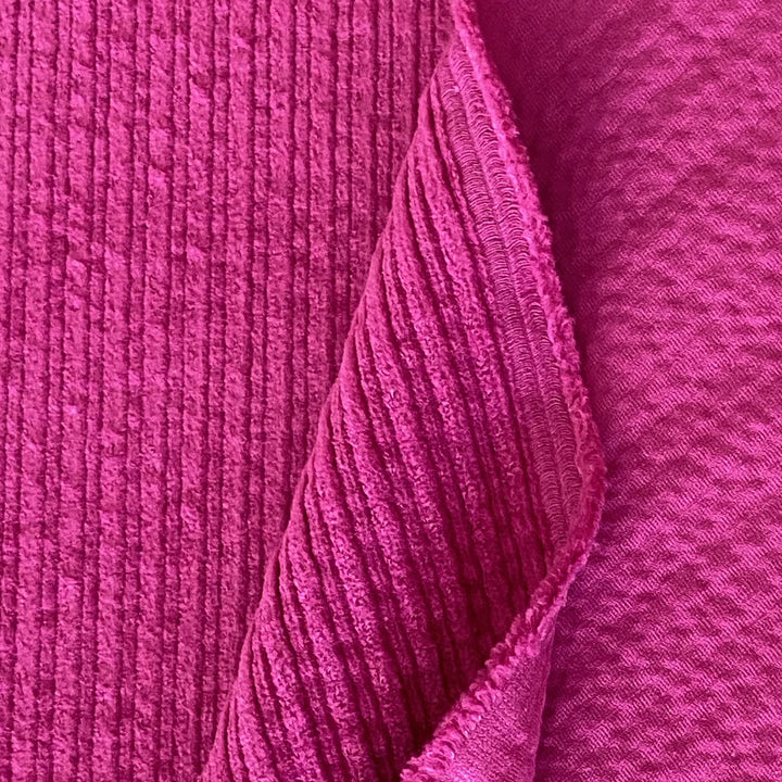 Velours côte irrégulière avec élasthanne fuschia