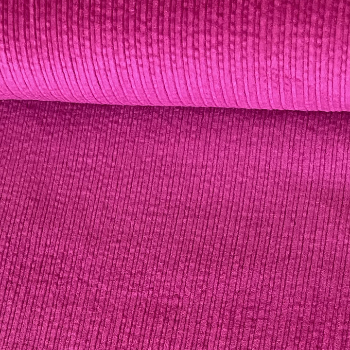 Velours côte irrégulière avec élasthanne fuschia