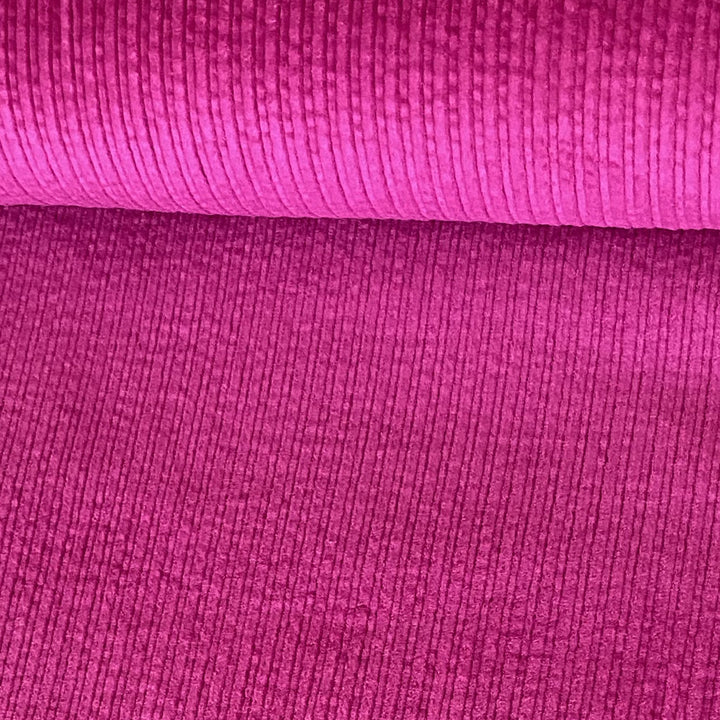 Velours côte irrégulière avec élasthanne fuschia