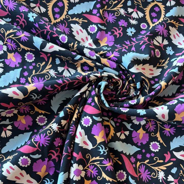 Velours milleraie noir malvina