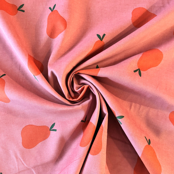 Velours milleraie rose poire