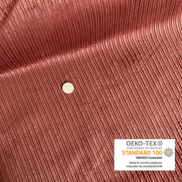 Velours grosse côte irrégulière rouille