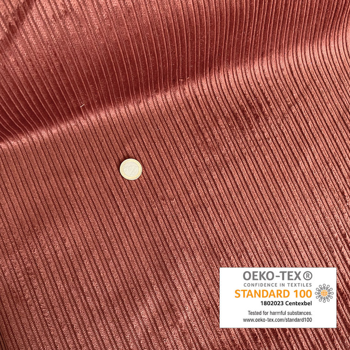 Velours grosse côte irrégulière rouille
