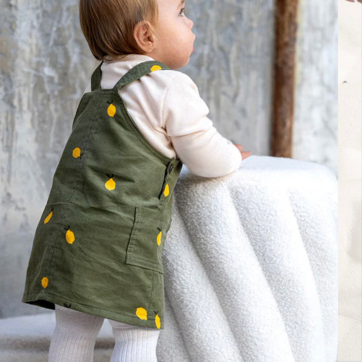 Velours milleraie vert citron