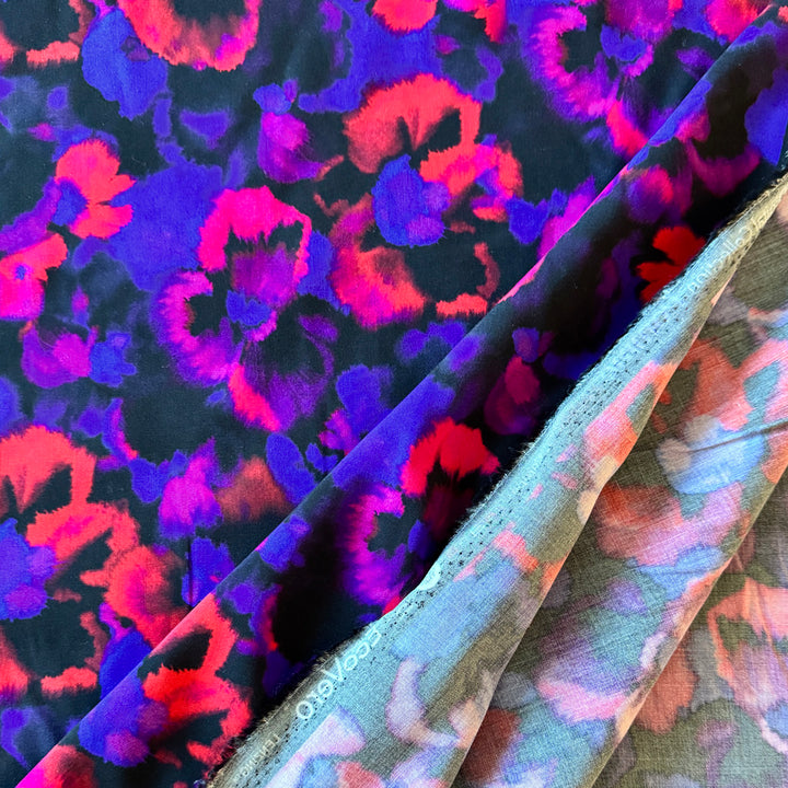 Viscose Ecovero Pensée violet fuschia