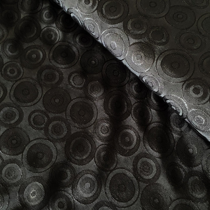 Viscose Jacquard multi cercle noir