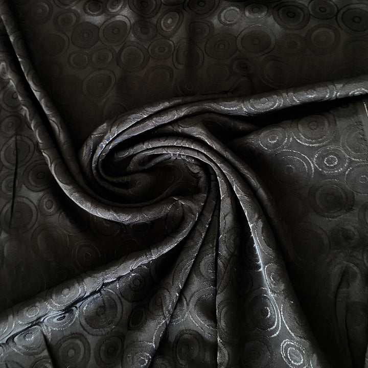 Viscose Jacquard multi cercle noir