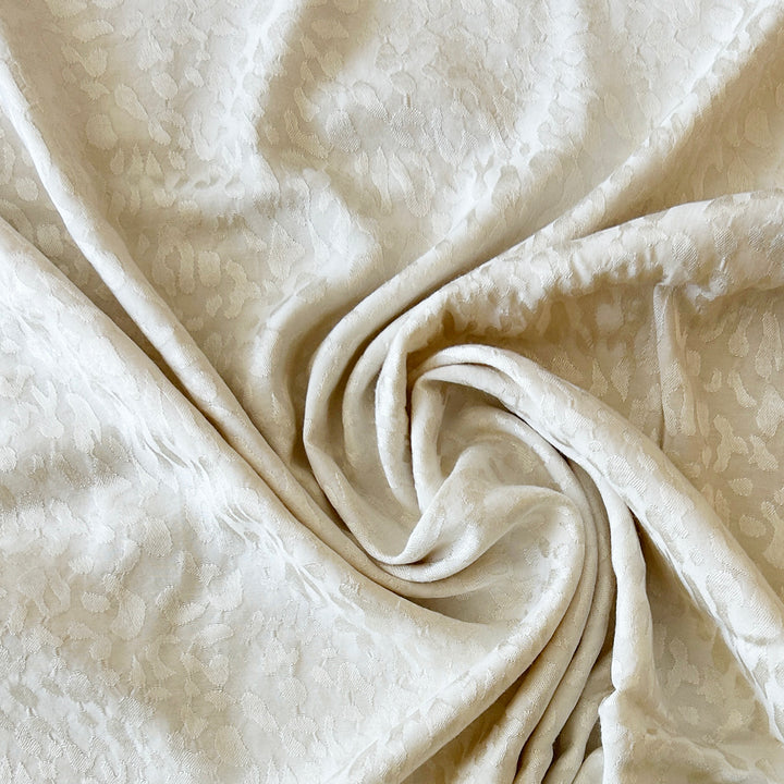 Viscose jacquard léopard écru