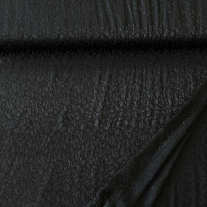 Viscose jacquard léopard noir