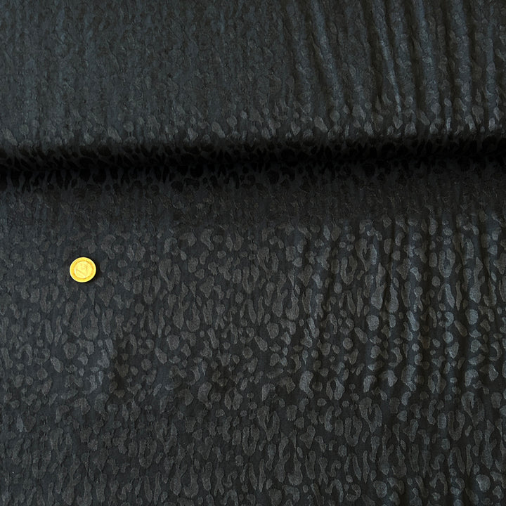 Viscose jacquard léopard noir