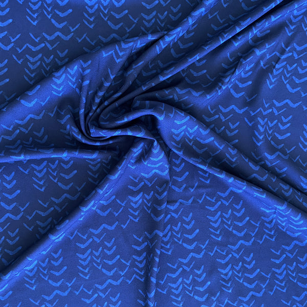 Crêpe de viscose Bleu