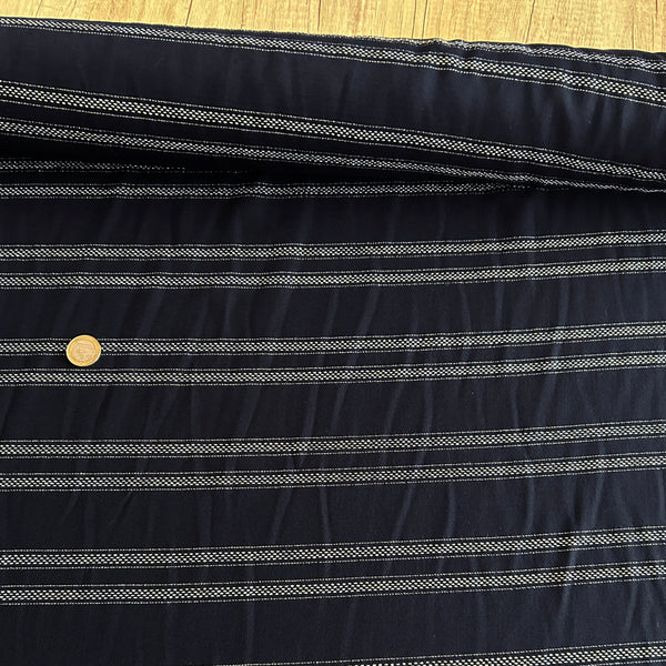 Viscose noire rayure lurex or