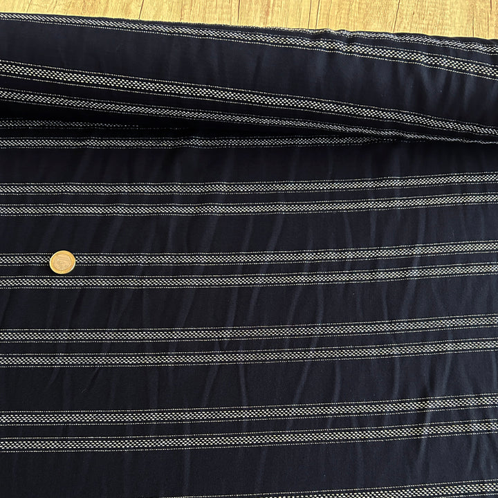 Viscose noire rayure lurex or