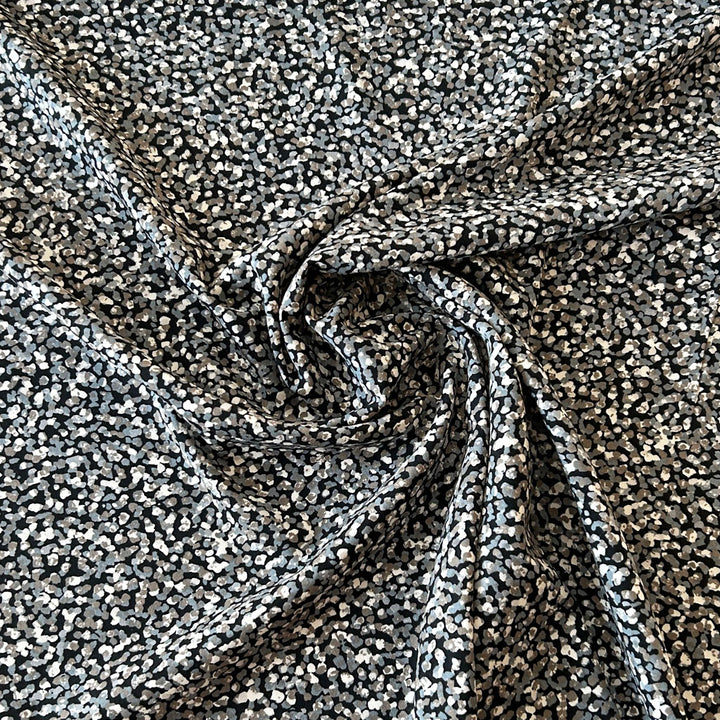 Viscose Stretch confetti noir et grise