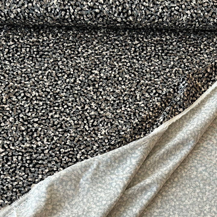 Viscose Stretch confetti noir et grise