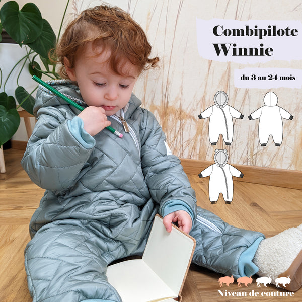 Patron Bébé : Combipilote Winnie 3 au 24 mois