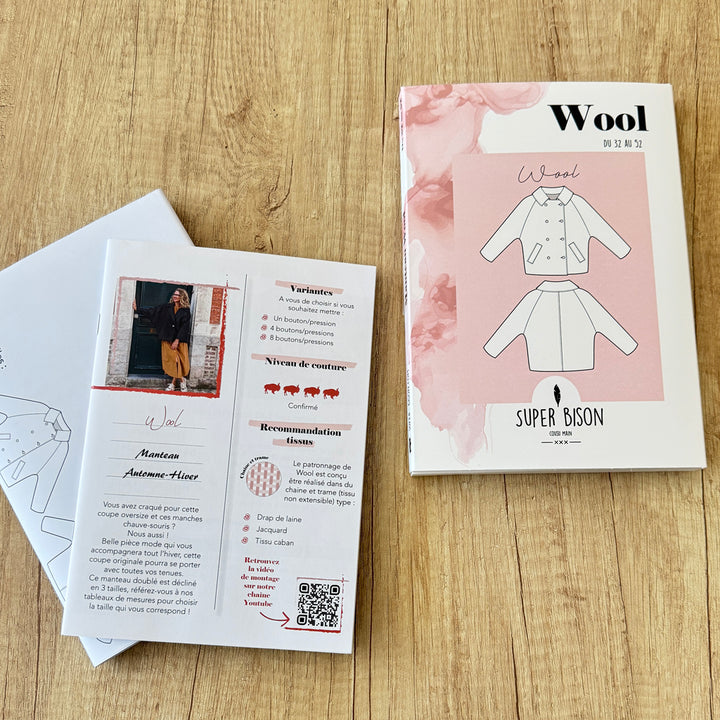 Patron Manteau femme oversize Wool