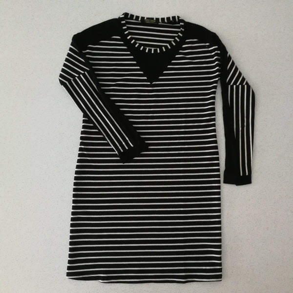 Robe Starmania rayures noir et or T36