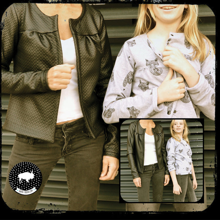 Patron PDF enfant Veste Camille 6/12 ans