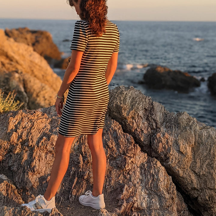 patron robe et t-shirt cache coeur