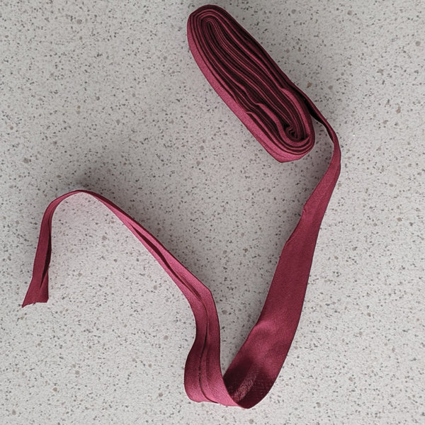 Biais coton lie de vin - 3 m