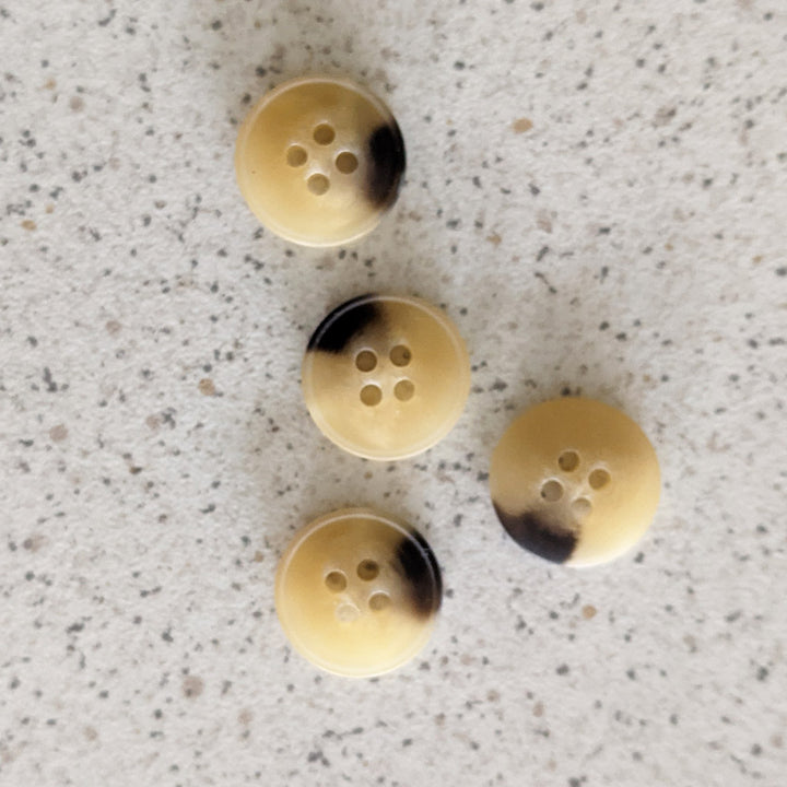 Boutons fumé beige 15 mm