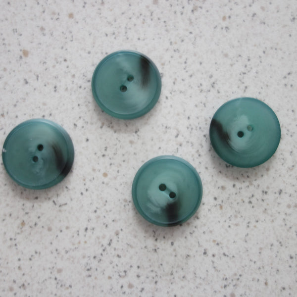 Bouton turquoise fumé