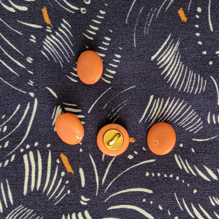 Boutons émaille corail (collection capsule)