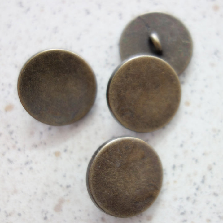 Boutons métal bronze vieilli 20 mm