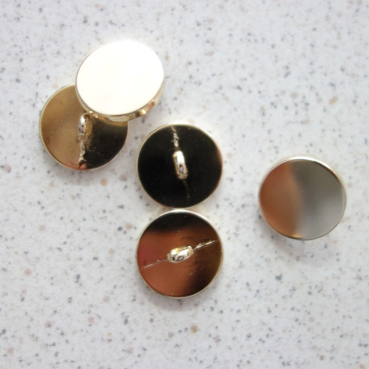 Boutons métal or 20 mm