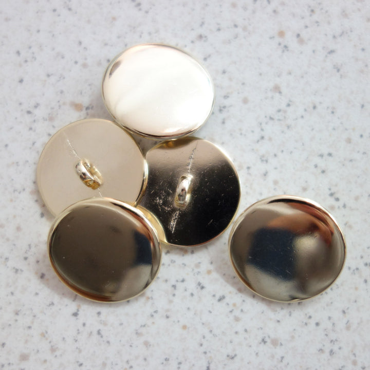 Boutons métal or ultra plat 22 mm