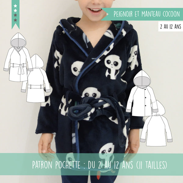 Patron peignoir et manteau Cocoon 2/12 ans