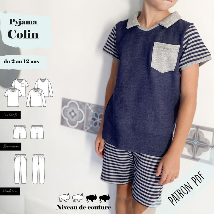 Patron Pyjama Colin 2/12 ans (PDF) – Super Bison