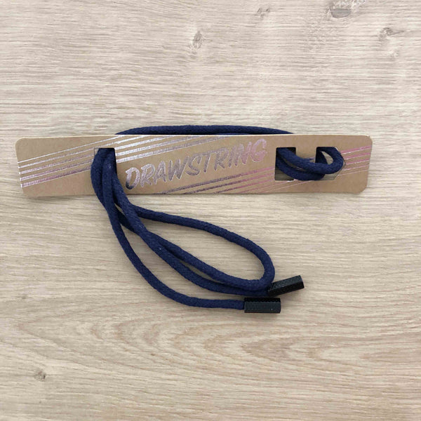 Cordon bleu marine embout noir hexagonal