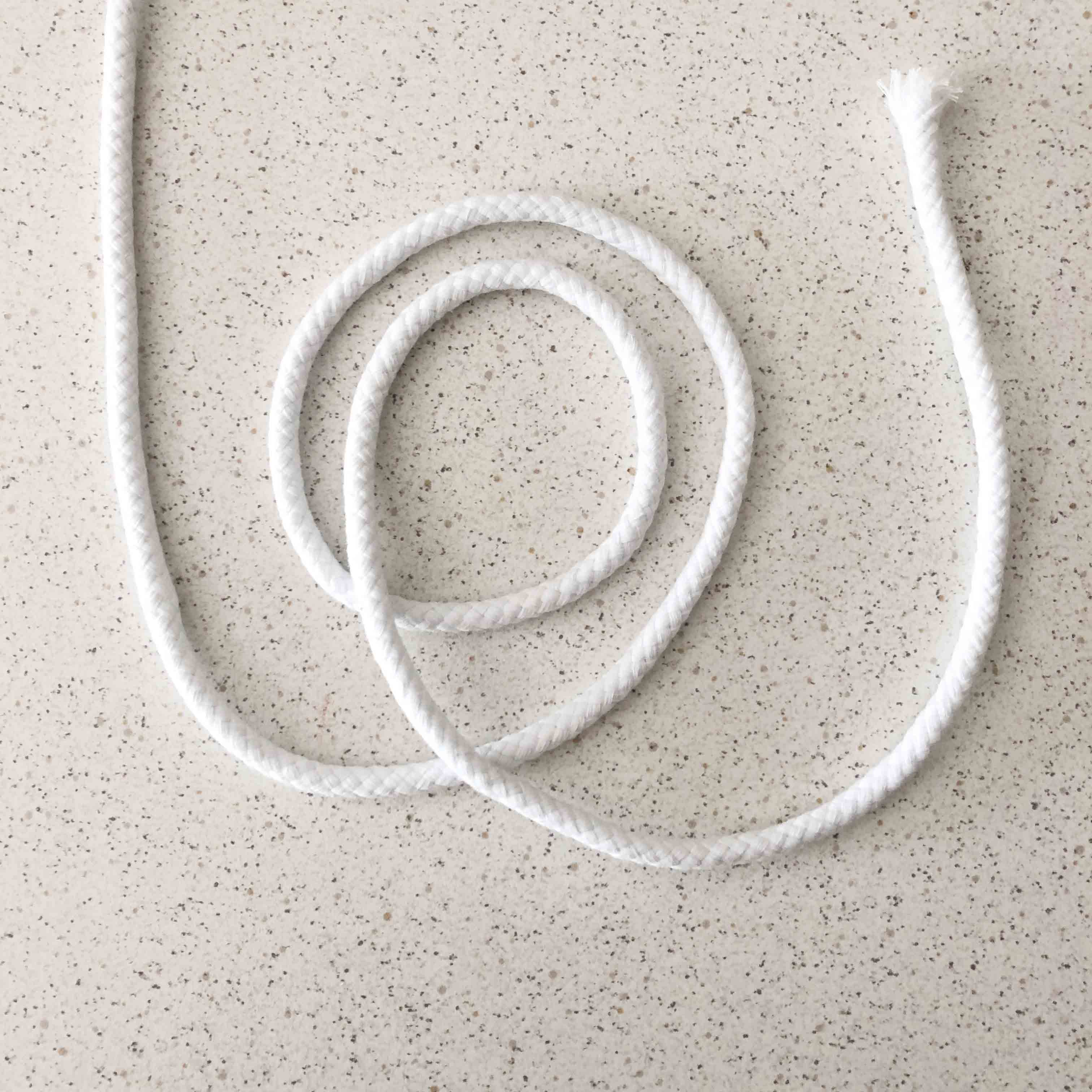 Cordon rond tressé blanc 8 mm – Super Bison