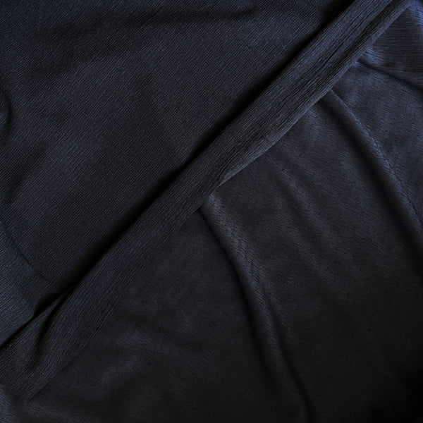 Tissu crépon stretch noir