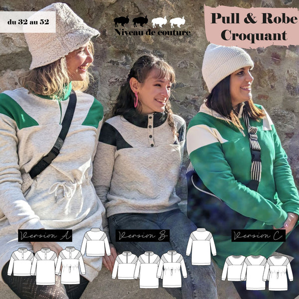 Patron Pull et Robe Croquant (32 au 52)
