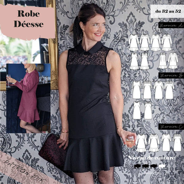 Patron robe de fête déesse